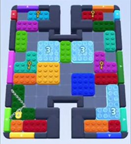 Color Block Jam Level 48: Screenshot des Spielfelds