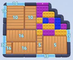 Color Block Jam Level: Screenshot des Spielfelds