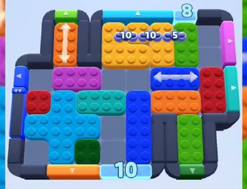 Color Block Jam Level 673 / 1643: Screenshot des Spielfelds
