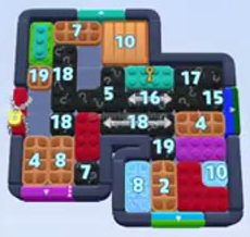 Color Block Jam Level: Screenshot des Spielfelds