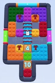 Color Block Jam Level 442 / 836 / 1336: Screenshot des Spielfelds