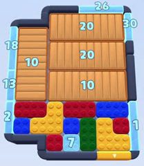 Color Block Jam nivel 1693 / 2625: captura del tablero