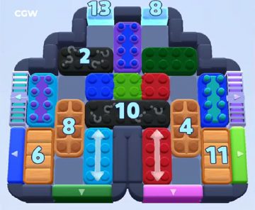 Color Block Jam Level 1065 / 1967: Screenshot des Spielfelds
