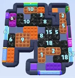 Color Block Jam Level 1525 / 2435: Screenshot des Spielfelds