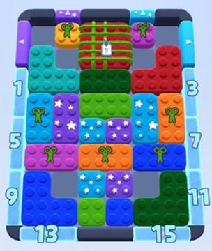 Color Block Jam fase 171: print do tabuleiro