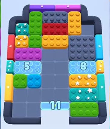 Color Block Jam level 366: screenshot of the board