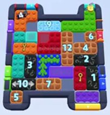Color Block Jam level 1459 / 2369: screenshot of the board