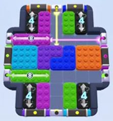Color Block Jam Level 1650 / 1659 / 2649: Screenshot des Spielfelds