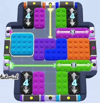 Color Block Jam level 1650: screenshot of the board