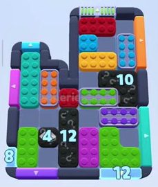 Color Block Jam level 1104 / 1103 / 2008: screenshot of the board