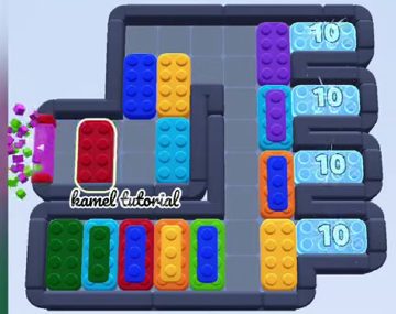 Color Block Jam level 1865: screenshot of the board