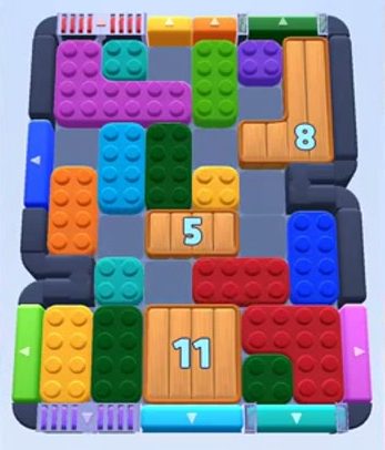 Color Block Jam Level 311 / 469 / 699 / 1149: Screenshot des Spielfelds