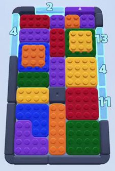 Color Block Jam Level: Screenshot des Spielfelds