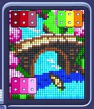 Pixel Flow level 1667: screenshot of the board