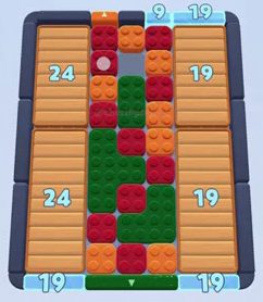 Color Block Jam Level: Screenshot des Spielfelds