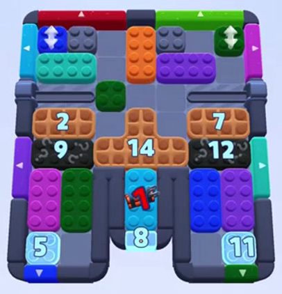 Color Block Jam 레벨 1341 / 1347 / 2254: 보드 스크린샷