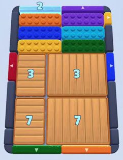 Color Block Jam Level: Screenshot des Spielfelds