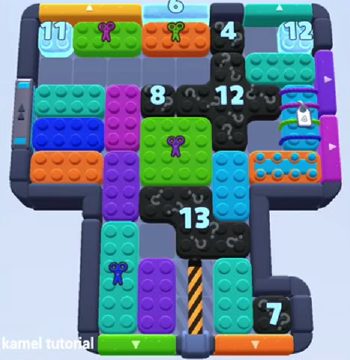 Color Block Jam nivel 1465 / 1454 / 1457 / 2375: captura del tablero