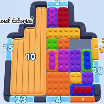 Color Block Jam Level 1727 / 1875 / 2734: Screenshot des Spielfelds