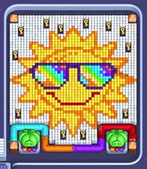 Pixel Flow level 1220: screenshot of the board