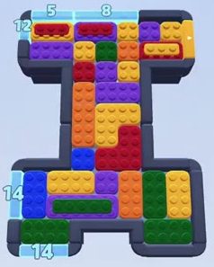 Color Block Jam Level: Screenshot des Spielfelds