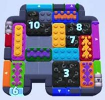 Color Block Jam level 1201: screenshot of the board