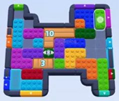 Color Block Jam Level: Screenshot des Spielfelds