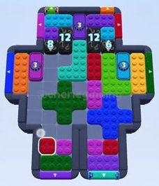 Color Block Jam Level: Screenshot des Spielfelds