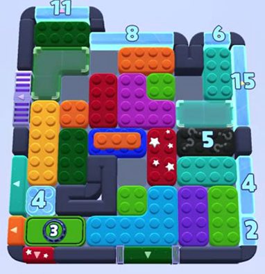 Color Block Jam ステージ 1542 / 1548：盤面のスクリーンショット