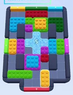 Color Block Jam Level 39: Screenshot des Spielfelds