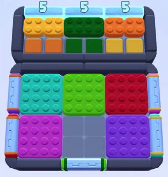 Color Block Jam fase 1495 / 1498: print do tabuleiro