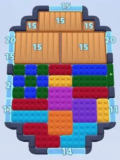 Color Block Jam level: screenshot of the board
