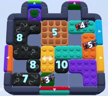 Color Block Jam nivel 984: captura del tablero