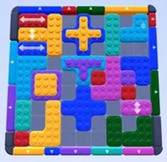 Color Block Jam Level 18 / 16: Screenshot des Spielfelds