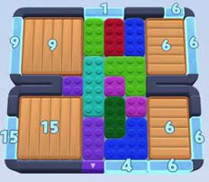 Color Block Jam level: screenshot of the board