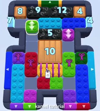 Color Block Jam level 705 / 736: screenshot of the board