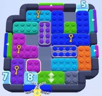 Color Block Jam level 1200: screenshot of the board