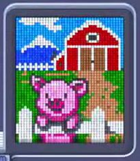 Pixel Flow level 734: screenshot of the board