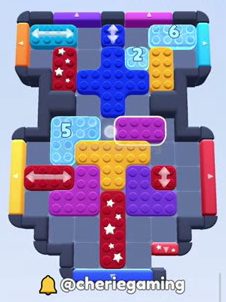 Color Block Jam Level 598: Screenshot des Spielfelds