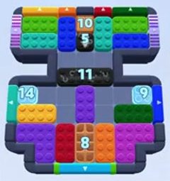 Color Block Jam Level 1352 / 1355 / 1366: Screenshot des Spielfelds
