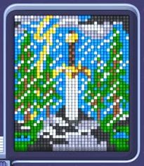 Pixel Flow level 883: screenshot of the board