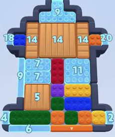 Color Block Jam level: screenshot of the board