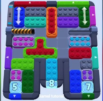 Color Block Jam 레벨 1338 / 1341 / 1348: 보드 스크린샷
