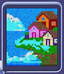 Pixel Flow level 1412: screenshot of the board
