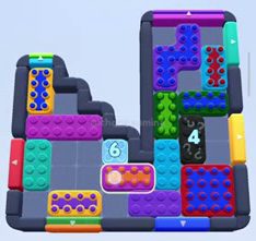 Color Block Jam level: screenshot of the board