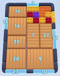 Color Block Jam level: screenshot of the board