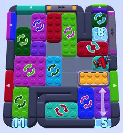 Color Block Jam Level 1262 / 1257 / 1260: Screenshot des Spielfelds