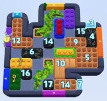 Color Block Jam level: screenshot of the board