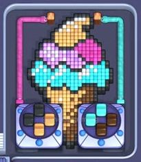 Pixel Flow Level 650: Screenshot des Spielfelds