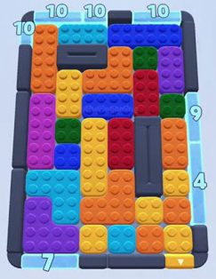 Color Block Jam Level 193: Screenshot des Spielfelds